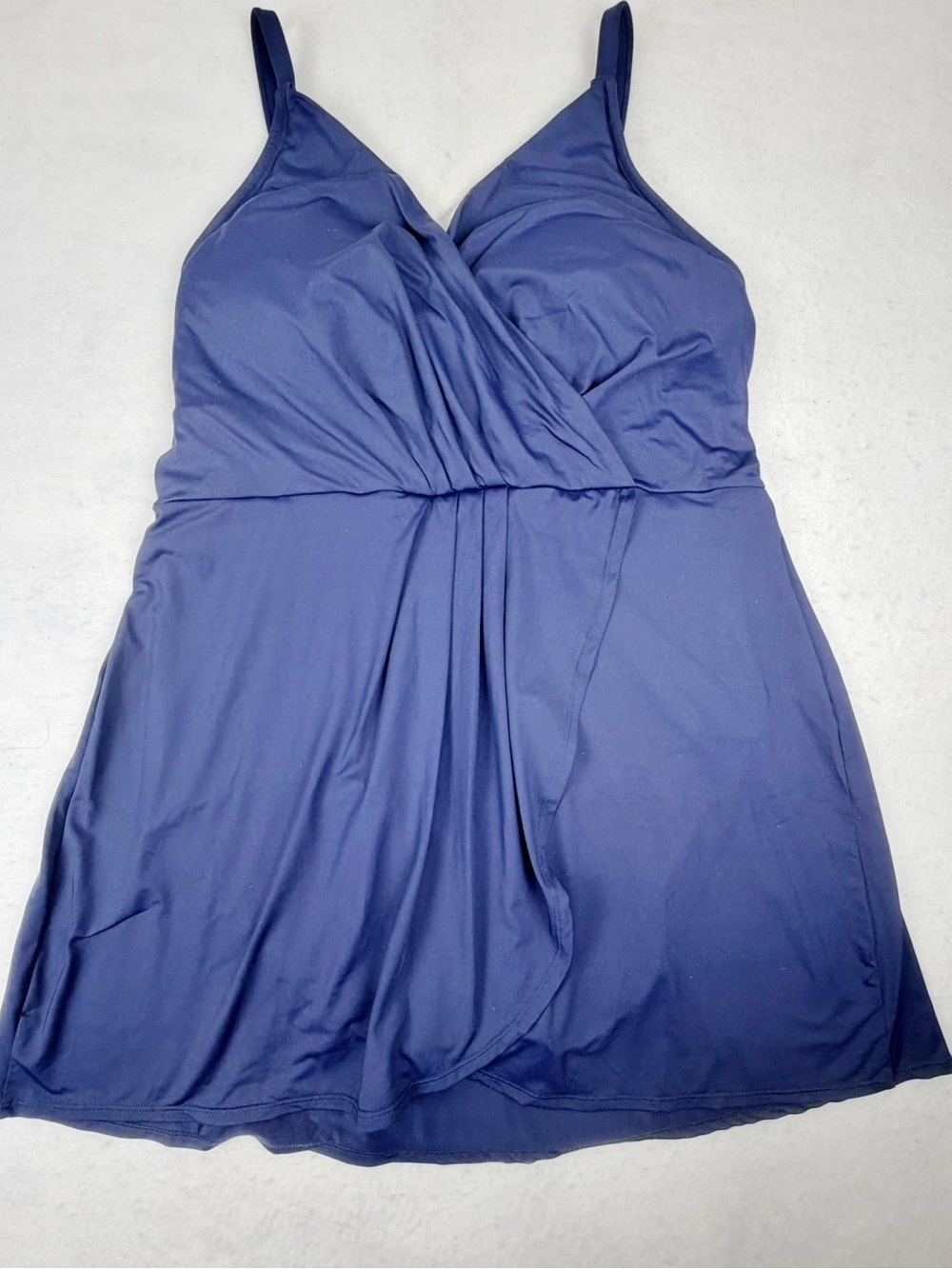 Lands’ End‎ Navy Swim Dress One Piece Tummy Control Swimsuit XL